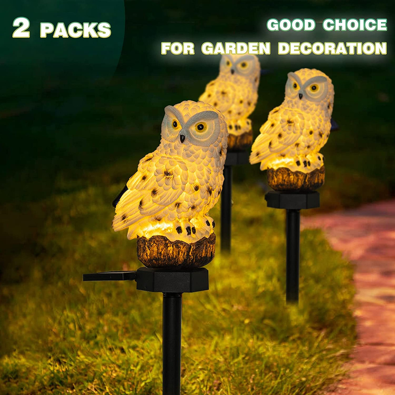 Solar LED Owl Stake Light (2-Pack) product image