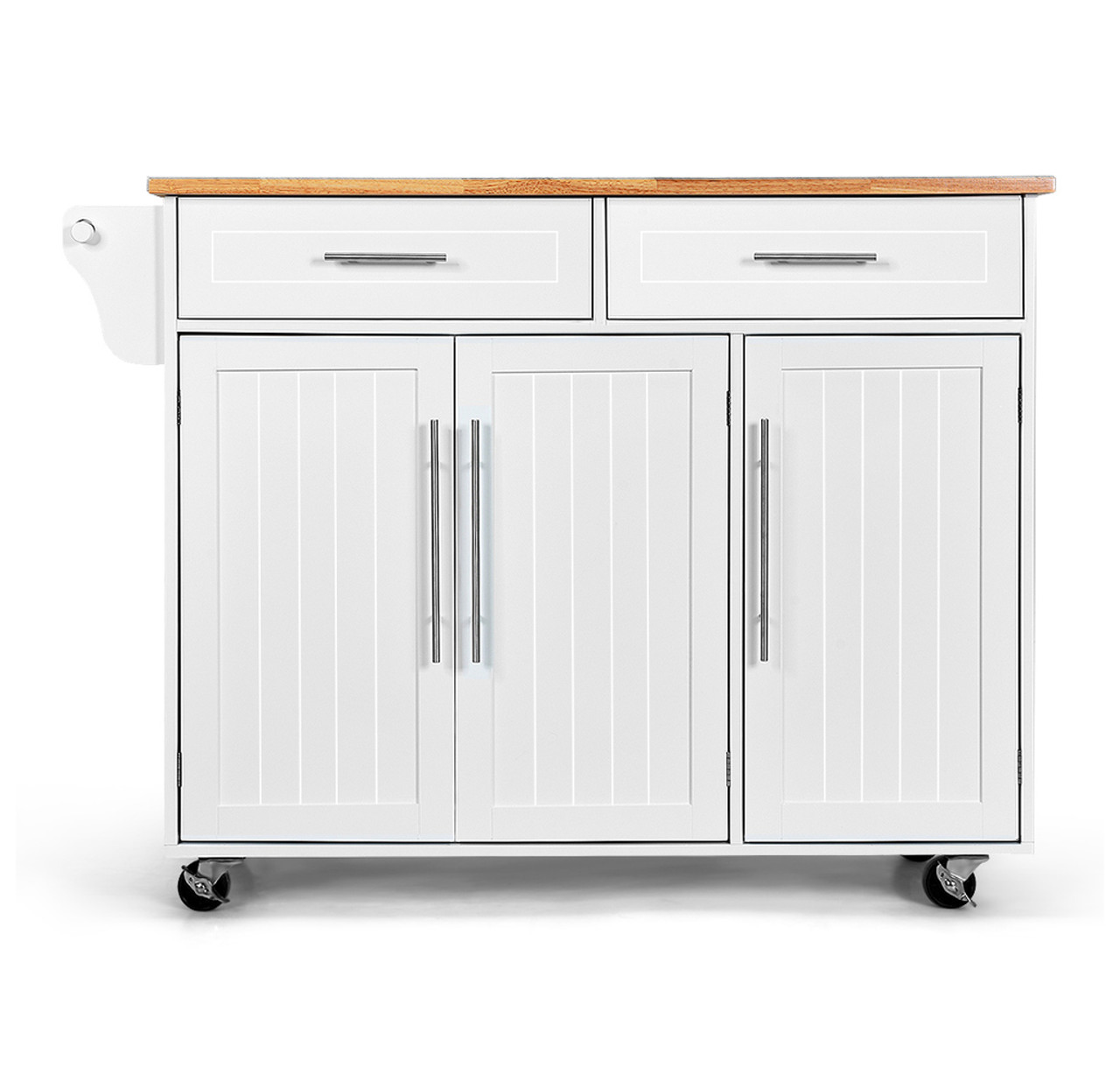 Wood Top Rolling Kitchen Island Cart product image