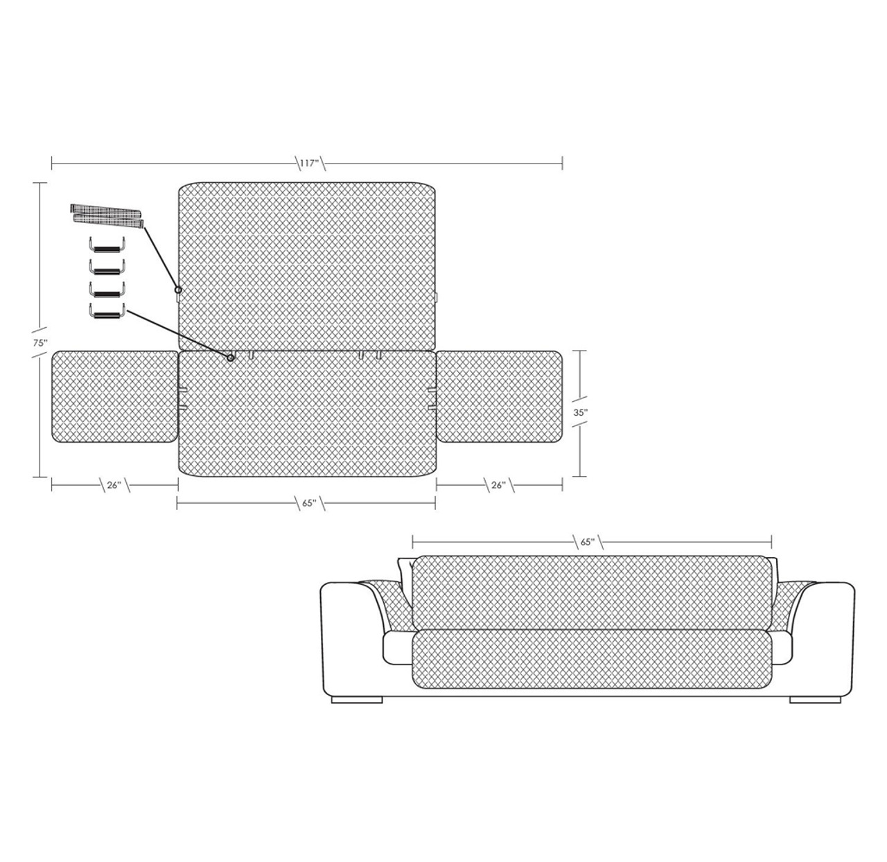 FurHaven™ Reversible Furniture Protector product image