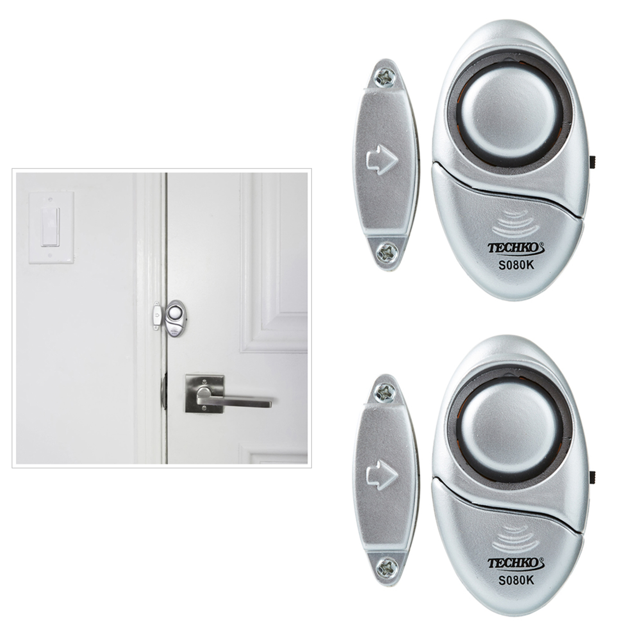 Techko® Mighty Mini Alarm for Doors & Windows (2-Pack) product image