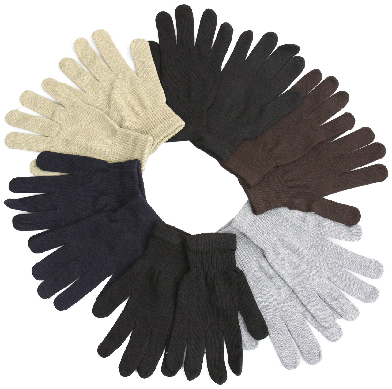 Assorted Acrylic Winter Gloves (6-Pair) product image