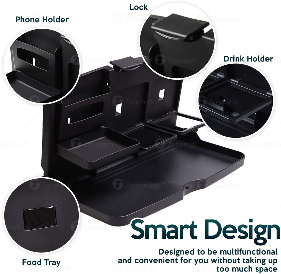 Portable & Foldable Backseat Tray Desk by Zone Tech® product image