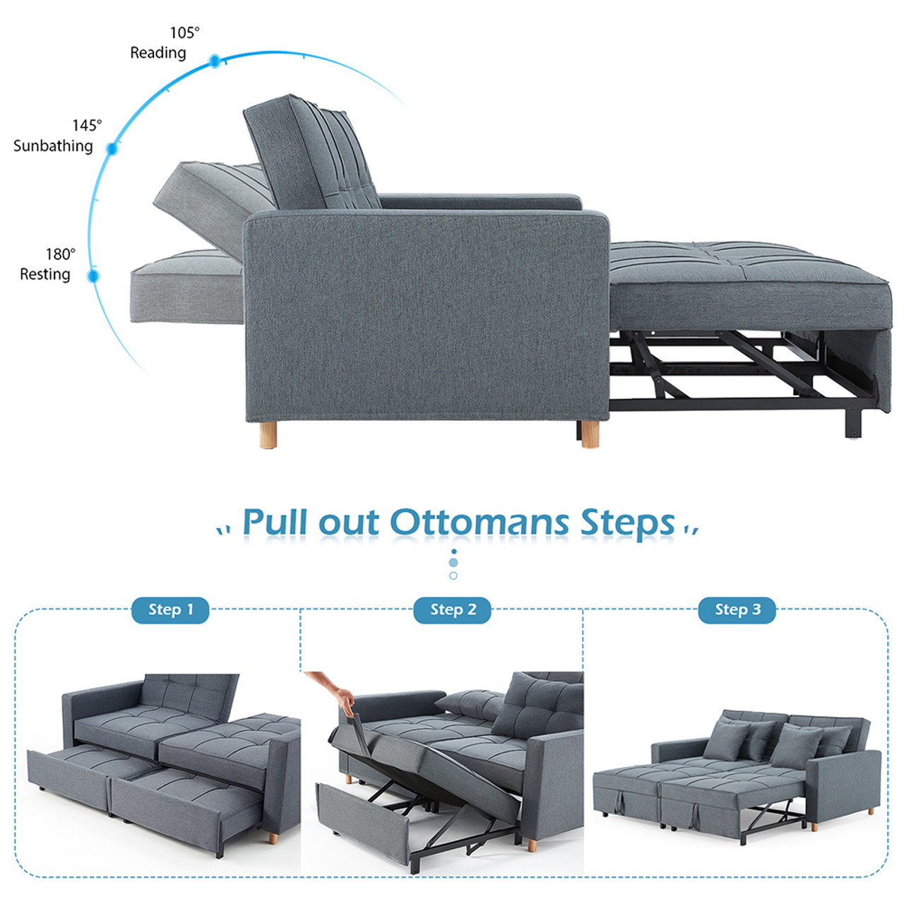 3-in-1 Convertible Sofa Bed product image