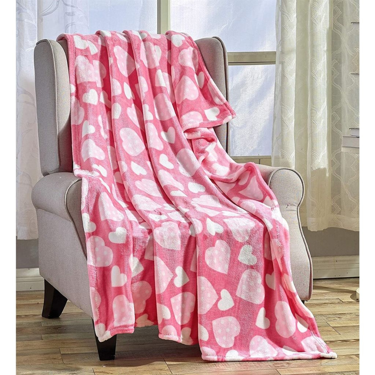 Valentine's Day Heart-Themed Ultra Plush Throw Blanket product image