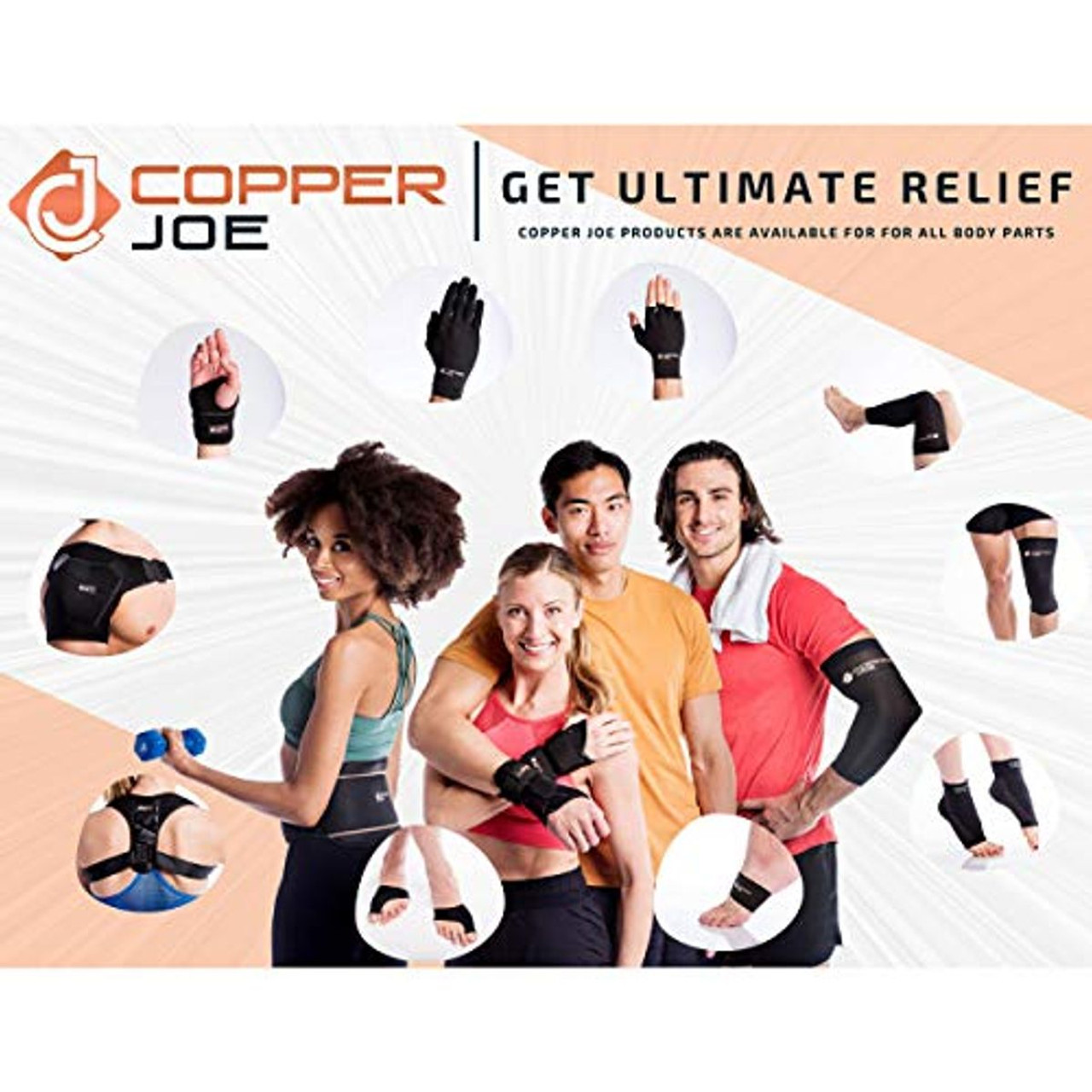 Copper Joe® Copper-Infused Adjustable Shoulder Brace product image