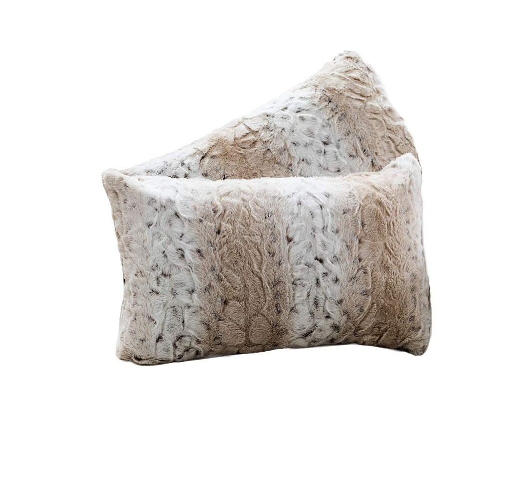 Super Soft Embossed Faux Fur Throw Pillows (Set of 2) product image