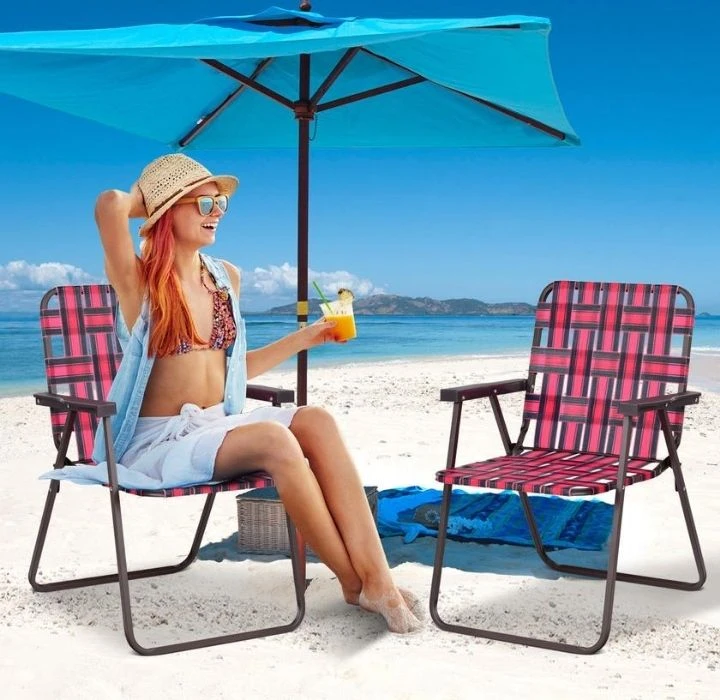 Folding Steel and PE Webbed Lawn Chair (2- to 6-Pack) product image