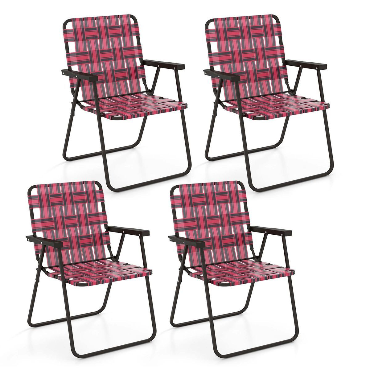 Folding Steel and PE Webbed Lawn Chair (2- to 6-Pack) product image