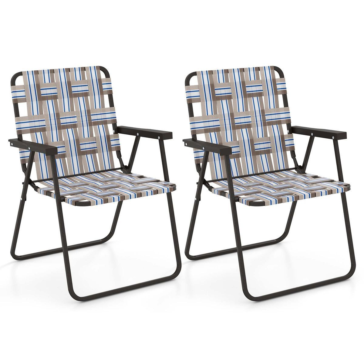 Folding Steel and PE Webbed Lawn Chair (2- to 6-Pack) product image