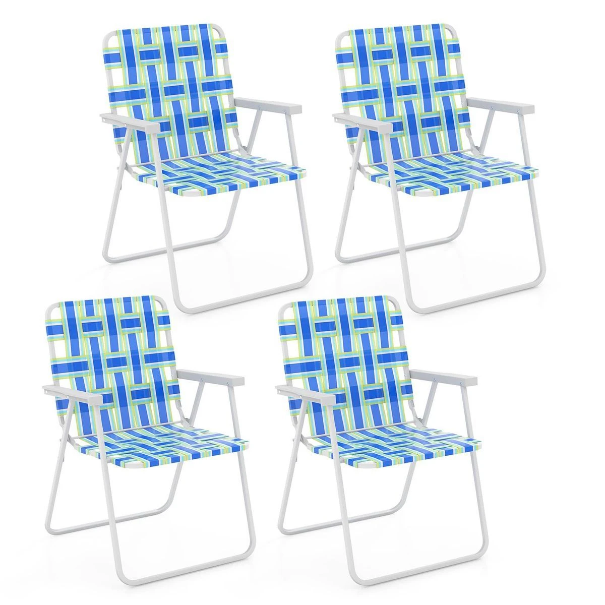Folding Steel and PE Webbed Lawn Chair (2- to 6-Pack) product image