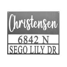 Personalized Name and Address Metal Sign Plaque product image