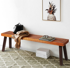  Rustic Acacia Wood Dining Bench product image