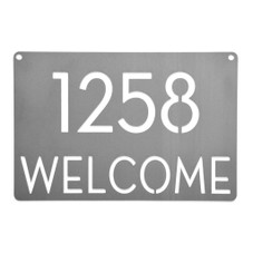 Personalized Modern Address Metal Plaque Signs product image