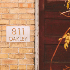 Personalized Modern Address Metal Plaque Signs product image