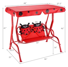Red Ladybug Kids' Patio Swing product image