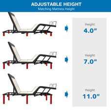 Goplus® Twin XL Size Electric Bed Frame with Massage Modes product image