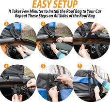 Zone Tech® Waterproof Vehicle Roof Cargo Bag With Anti-slip Mat product image