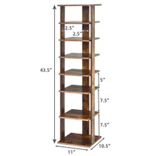 7-Tier Vertical Free-Standing Shoe Rack Tower product image