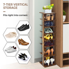 7-Tier Vertical Free-Standing Shoe Rack Tower product image