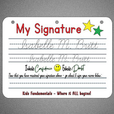 Personalized 2-in-1 Double-Sided Kids' Practice Signature Page product image