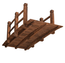 Stained Finish Wooden 5-Foot Garden Bridge product image