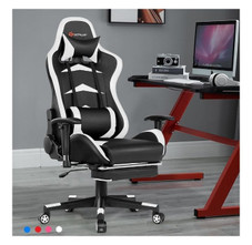 Reclining Swivel Massage Office/Gaming Chair with Footrest product image