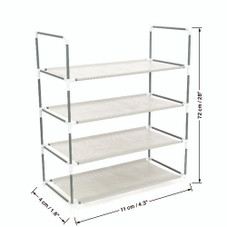 Space Saving 12 Pair Stackable Shoe Rack product image