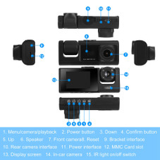 iMounTEK® 1080P 3 Channel DVR Dash Cam product image