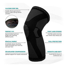 Knee Compression Sleeve Brace with Gel Grip for Recovery product image