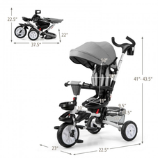 6-in-1 Kids' Baby Stroller Tricycle product image