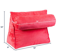 Plush Wedge Backrest Pillow with Neck Bolster product image