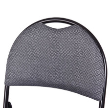 Fabric Upholstered Metal Frame Folding Chairs (Set of 6) product image