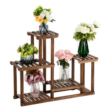 6-Tier Multi-function Carbonized Wood Plant Stand product image