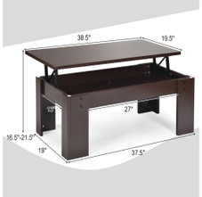 Modern Lift Top Hidden Compartment Coffee Table product image