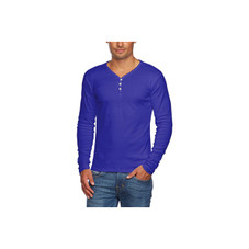 Men’s Slim Fit V-Neck Long Sleeve Cotton T-Shirt with 3-Button Opening product image Men’s Slim Fit V-Neck Long Sleeve Cotton T-Shirt with 3-Button Opening product image
