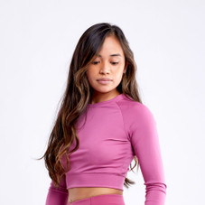 Women's Long Sleeve Round Neck Crop Top product image