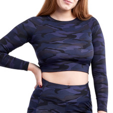 Women's Long Sleeve Round Neck Crop Top product image