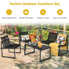 4-Piece Patio Furniture Conversation Set with Loveseat product image