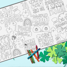 Kids' St. Patrick's Day Paper Coloring Table Runners product image