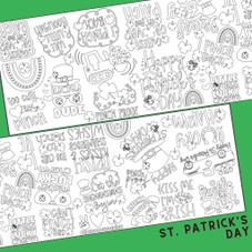Kids' St. Patrick's Day Paper Coloring Table Runners product image