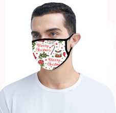 Reusable Washable Christmas-Themed Face Masks with Filters (4-Pack) product image