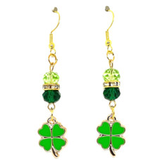 Handcrafted St. Patrick's Day Shamrock Dangle Earrings product image