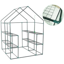 Portable Mini Walk-in Outdoor 2-Tier 8-Shelf Greenhouse product image