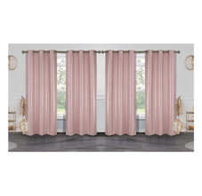 Metallic Textured 84" Blackout Grommet Top Curtain Panels (Set of 4) product image