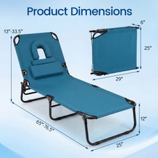 Foldable Outdoor Chaise Lounge Chair product image