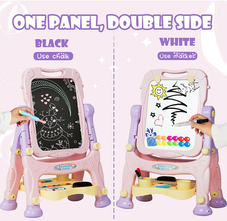 Height Adjustable Kids' Magnetic Double Sided Easel  product image
