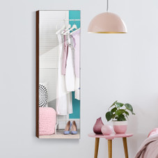 Wall- or Door-Mounted Jewelry Organizer with Mirror & 2 LEDs product image