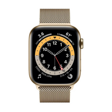 Apple® Watch Series 6, 4G LTE + GPS, 40mm – Gold Stainless Steel Case product image