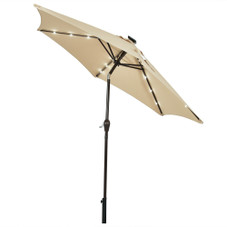 Solar LED Lighted 9' Patio Market Umbrella product image