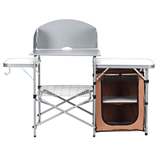 Foldable Outdoor BBQ Camping Table with Windscreen product image